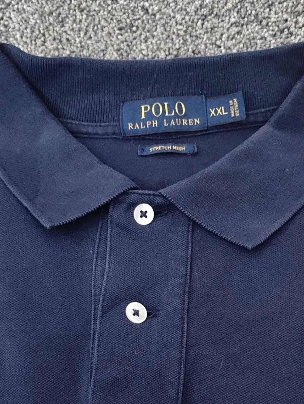 Ralph Lauren Polo Shirt Navy Blue with White Pony